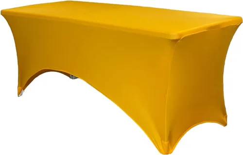 Miniatura 7 de YOUR CHAIR COVERS Mantel rectangular de elastano ajustable de 5 pies, color blanco, para decoración de bodas, eventos, patio, cubierta elástica