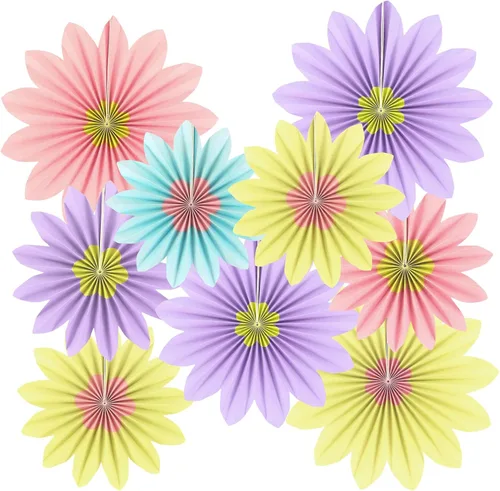 Miniatura 11 de zilue Decoraciones de fiesta pastel de flores de papel para pared, aula, telón de fondo floral, baby shower, fiesta de cumpleaños, decoración