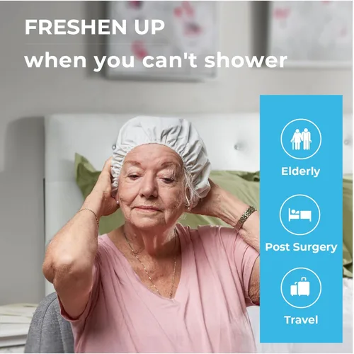 Miniatura 2 de Scrubzz Caps de Champú Sin Enjuague para Pacientes Ancianos y Postrados, Caps de Champú Libres de Enjuague para Después de Cirugía y Estancias