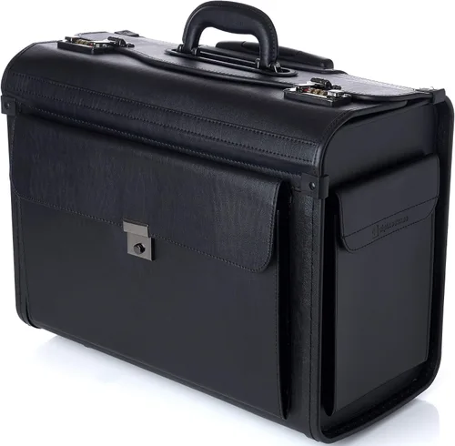 Miniatura 9 de Maletín con ruedas Alpine Swiss para ordenador portátil de 17 pulgadas, portafolio para abogado de tamaño legal, Negro talla única
