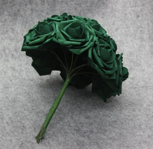 Miniatura 3 de 50 piezas Flores Artificiales, Rosas de Espuma Artificiales de Tacto Real Decoración Bricolaje para Boda Dama de Honor Ramo Nupcial Centros de Mesa