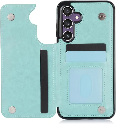 Miniatura 5 de Asuwish Funda de teléfono para Samsung Galaxy S23 FE 5G con protector de pantalla de vidrio templado y tarjetero con soporte para tarjetero, soporte