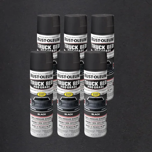 Miniatura 2 de Rust-Oleum 272741-6PK Recubrimiento en Aerosol para Cama de Camión de Grado Profesional Automotriz, 15 oz, Negro Mate, (Paquete de 6)