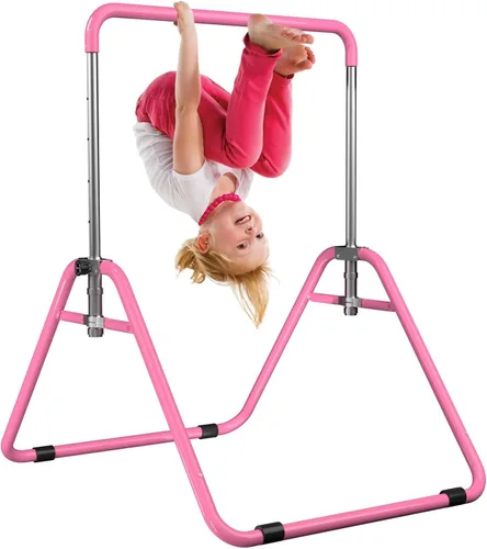 Miniatura 12 de WATBKHE Barra de gimnasia para niños, equipo de gimnasia para el hogar, altura ajustable, barra de entrenamiento de gimnasia, artículos de gimnasia