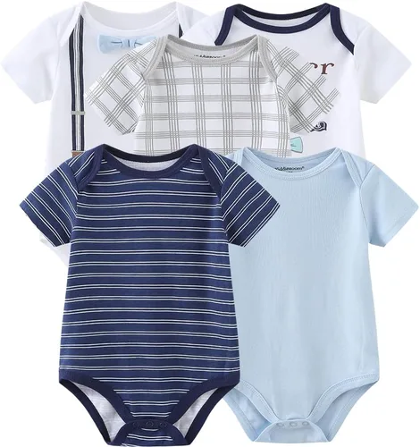 Miniatura 37 de Kiddiezoom Mameluco unisex de algodón de una pieza para bebé recién nacido, 5