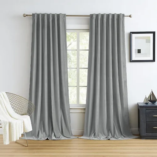 Miniatura 11 de MUMFAS Cortinas con pestaña trasera naranja tostado 52x63 2 paneles