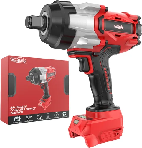 Miniatura 14 de Llave de impacto inalámbrica de 1/2 pulgada compatible con batería Dewalt de 20 V, 1600 pies-libras (2200 N.m), pistola de impacto de alto par
