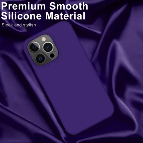 Miniatura 3 de DEENAKIN Funda compatible con iPhone 14 Pro Max con protector de pantalla, funda de goma de silicona suave para mujeres, niñas, mujeres y niñas