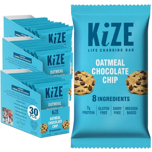 Miniatura 15 de KiZE Energy Bars - Barras energéticas de reemplazo de comidas con alto contenido de proteínas, a base de mantequilla de almendras, sin gluten, sin