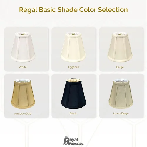 Miniatura 6 de Royal Designs, Inc. BS-707FC-6AGL Deep Empire Basic - Pantalla para lámpara con clip de llama, 3.5 x 6 x 5.75 pulgadas, color dorado antiguo