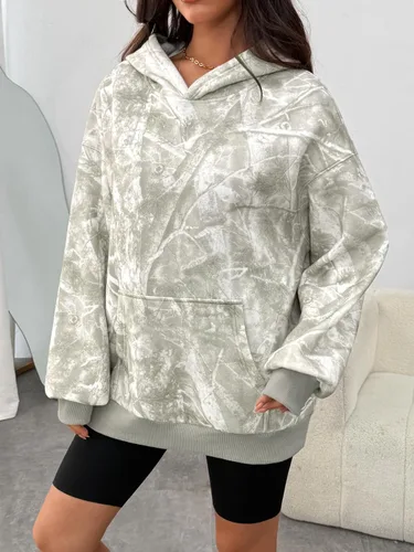 Miniatura 247 de Trendy Queen - Sudaderas extragrandes con capucha para mujer, suéteres de manga larga, sin botones, de vellón, de otoño, ropa de invierno