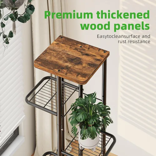 Miniatura 3 de Simple Trending Soporte para plantas para interiores y exteriores, estante para plantas de 6 niveles, soporte alto para macetas, estante
