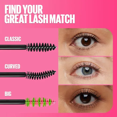 Miniatura 6 de Máscara a prueba de agua Great Lash de Maybelline, 0.44 Fl. Oz., Muy negro