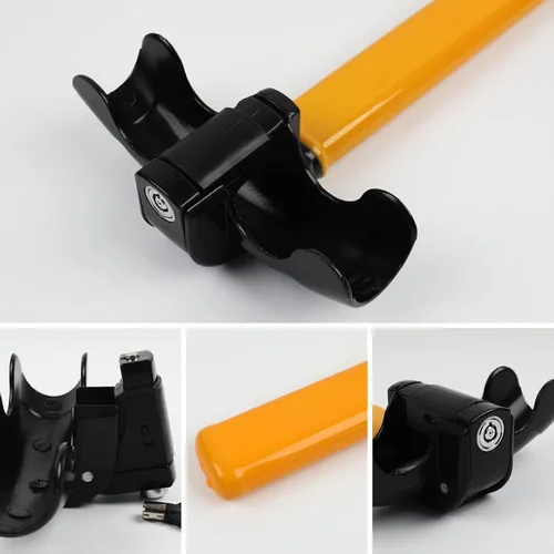 Miniatura 6 de Cerradura para volante de automóvil, bloqueo antirrobo para volante, equipo de bloqueo de seguridad para automóvil, bloqueo de seguridad universal