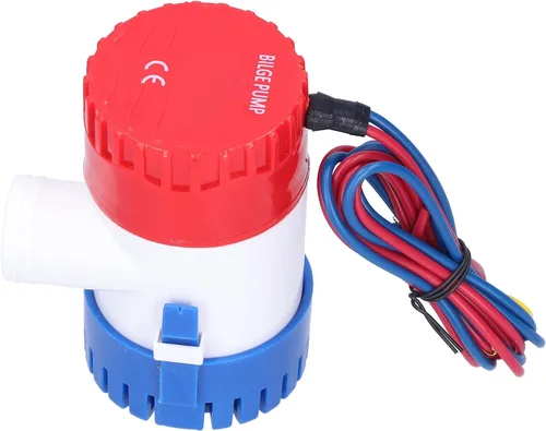 Miniatura 5 de Kit de bomba de sentina sumergible marina automática 12V/24V 350-1100GPH, eje de acero inoxidable, carcasa ABS, filtro fácil de limpiar para drenaje