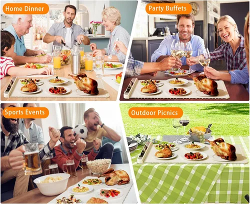 Miniatura 2 de Tapete de calentamiento de alimentos para calentadores de alimentos para fiestas, platos de bufé y calentadores, bandejas de calentamiento