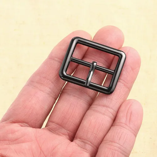 Miniatura 4 de uxcell Hebillas de rodillo de metal, ajustador de correa de cinturón de una sola punta Tono gris oscuro