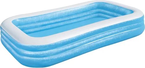 H2OGO! Piscina familiar rectangular azul inflable de lujo