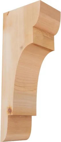 Miniatura 44 de Ekena Millwork COR04X12X12NEB00RWR 4 pulgadas de ancho x 12 pulgadas de profundidad x 12 pulgadas de alto New Brighton Rough Sawn Corbel, cedro rojo