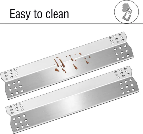 Miniatura 6 de Kalomo 15 1/8 x 3 1/4 pulgadas, piezas de placas térmicas para modelos Master Forge 1010048, cubierta de quemador de escudo térmico, domador