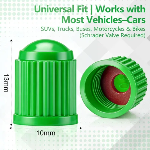 Miniatura 9 de Outus 20 tapas de vástago de válvula de neumático, tapas universales de plástico para vástagos de válvula de automóvil, bicicletas, automóviles