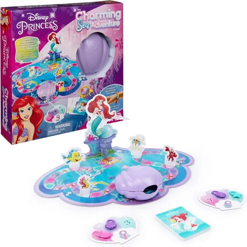Spin Master Games, Disney Princess, Juego Encantador de Aventura Marina de la Sirenita, Juguetes de Disney Princess para Niños, para 2-4 Jugadores,