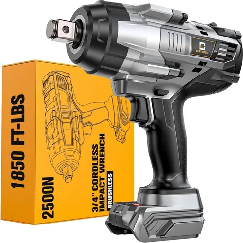 Miniatura 16 de Llave de impacto inalámbrica de 1/2 pulgada compatible con batería Dewalt: Llave de impacto de alto torque de 1700 pies-libras, herramienta