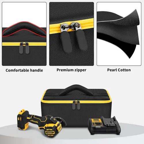 Miniatura 3 de Bolsa compatible con herramienta de corte sin escobillas DEWALT 20V MAX 3 en 1 (DCS438B), estuche de almacenamiento, soporte organizador para Negro