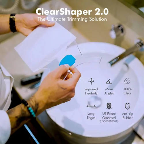 Miniatura 6 de Aberlite ClearShaper 3.0 - Kit moldeador de barba con dos lápices de barbero - Herramienta de moldeado premium - 100% transparente Muchos estilos