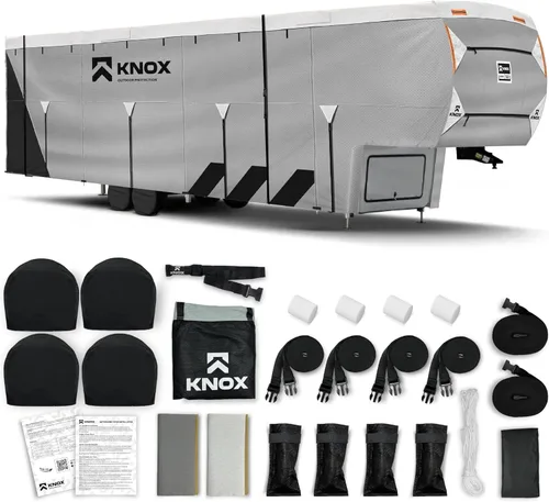 KNOX Cubierta para caravana de quinta rueda de 3ª generación, tela APEX de 7 capas, antidesgarros, se adapta a remolques de viaje, caravana o