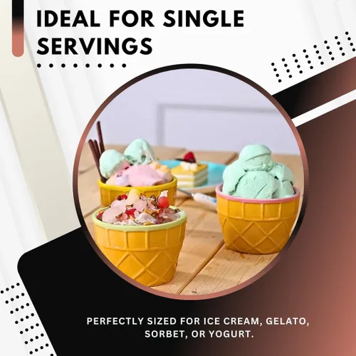 Miniatura 6 de Green Direct Copas de yogur congelado de helado de Sundae de plástico con cucharas - Cuencos de postre para helado (240)
