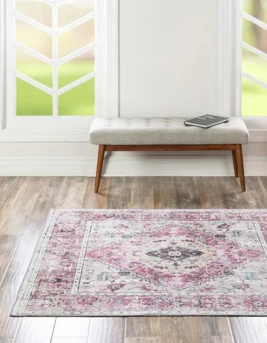 Miniatura 30 de Unique Loom Yara Collection - Alfombra de área Yash (2' x 3' Rectángulo, Lino Carbón/Beige)