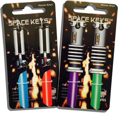 Miniatura 5 de Juego de 4 llaves espaciales en forma de sable de luz™ - Compatible con Kwikset KW1 KW10