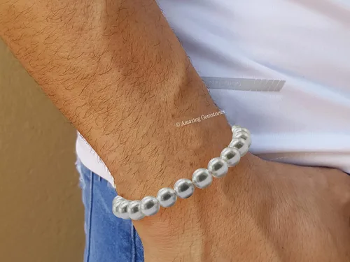 Miniatura 804 de Amazing Gemstone Pulsera de cristal para mujeres y hombres, pulsera de cristal curativo de protección, pulsera elástica con cuentas de piedras