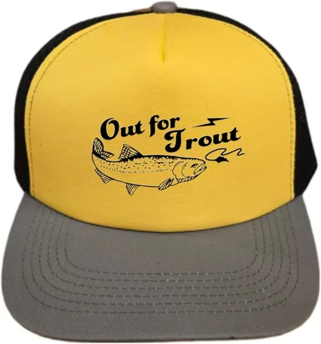 Miniatura 3 de ThatsRad Out for Trout Corduroy Snapback Sombrero Gorra Pesca con Mosca Pescador
