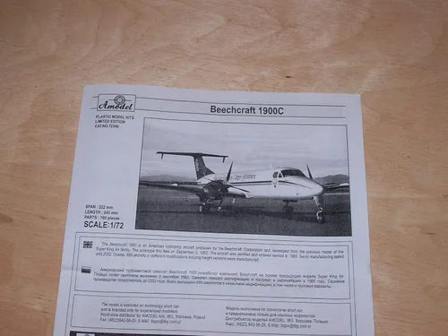 Miniatura 5 de Amodel 72346-1/72 Beechcraft 1900C 'Falcon Express Cargo Airlines', Kit