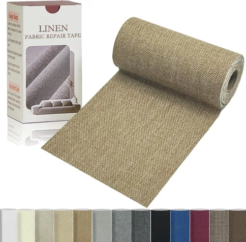 Miniatura 14 de Gheeidau Cinta de reparación de lino de 4 x 70 pulgadas, parche de tela de reparación de sofá autoadhesivo para muebles, sofás, cojines, sillas
