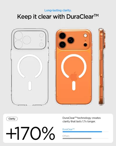 Miniatura 360 de Spigen Funda para iPhone 13 Mini, ultra híbrida MagFit [antiamarilleo] [compatible con Magsafe] - Transparente