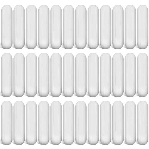 Miniatura 10 de Weewooday 80 piezas de barra agitadora magnética de mezclador PTFE, barra de agitación de placa de PTFE de acero inoxidable de color blanco