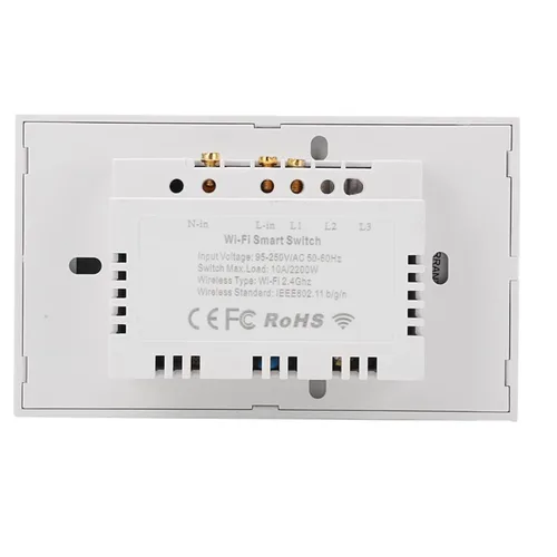 Miniatura 5 de Interruptor inteligente de 1 vía Control de luz de pared (Blanco EE.UU.)
