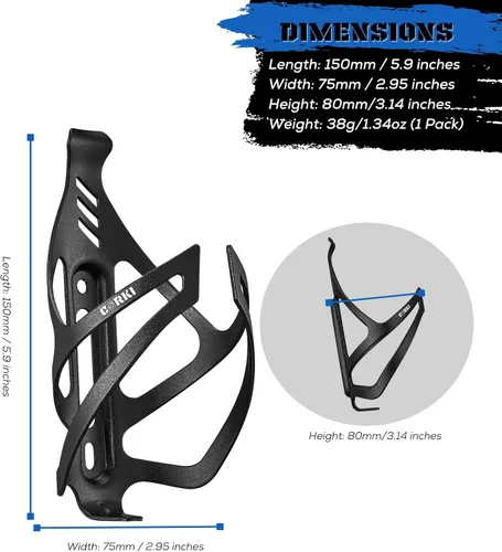 Miniatura 4 de Corki Cycles - Soporte para botella de agua para bicicleta de aleación de aluminio, jaula universal para botellas de agua para bicicletas