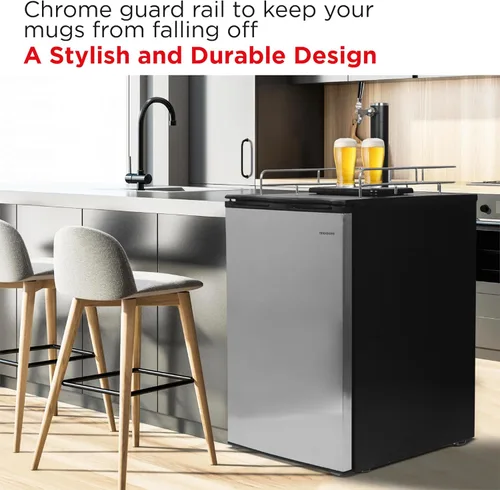 Miniatura 5 de Frigidaire EFRB200 Barra de cerveza Kegerator de acero inoxidable de 6.1 pies cúbicos
