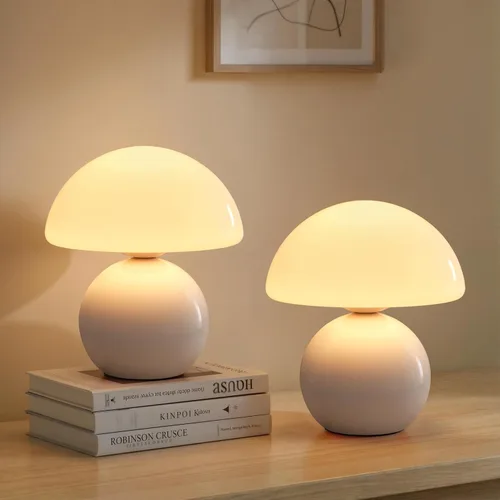 Miniatura 13 de NIORSUN Lámpara de Mesa con Forma de Hongo para Dormitorio, Lámpara de Mesa Portátil Inalámbrica, Lámpara Inalámbrica, Pequeñas Lámparas Táctiles