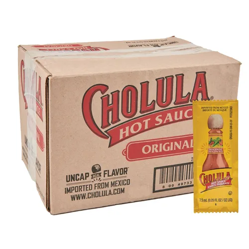 Cholula Paquetes originales de salsa picante, 200 unidades | Hecho a mano de pimientos mexicanos y mezcla de especias exclusivas | Sin gluten,