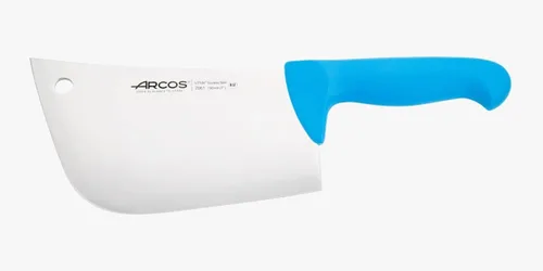 Arcos Cuchillo de carnicero de acero inoxidable nitrum de 7 pulgadas y hoja de 7.480 in. Cuchillo de carnicero profesional. Mango ergonómico de Negro