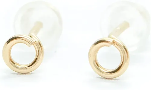 Miniatura 6 de Pendientes redondos pequeños de círculo, joyería pequeña pequeña, oro-plata-oro rosa, aretes para dormir joyería diaria