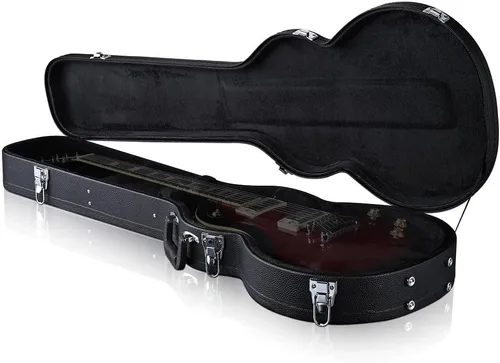 Miniatura 12 de ZeHuoGe Estuche de carcasa dura de madera con cerradura para guitarra acústica Dreadnought de 41" con superficie PU (para guitarra acústica)