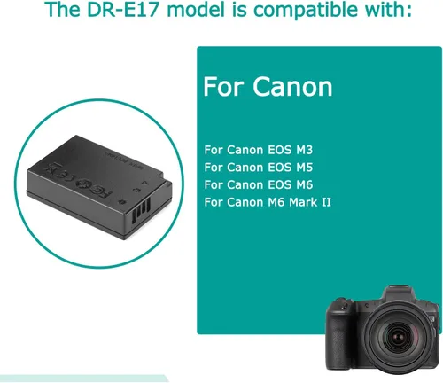 Miniatura 3 de CA-PS700 Cable USB DR-E17 DC, batería simulada para Canon EOS M3 M5 M6 M6 Mark ii (no compatible con M50)