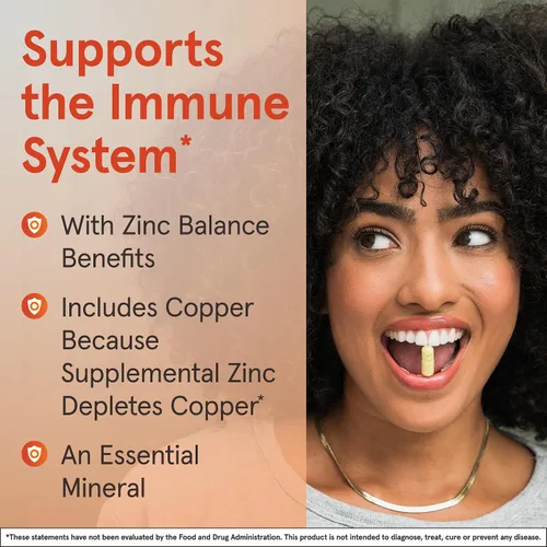Miniatura 11 de Balance de zinc Jarrow Formulas, refuerza el sistema inmunológico y proporciona protección antioxidante, 100 cápsulas