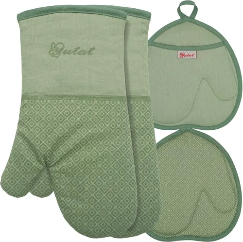 Miniatura 26 de YUTAT Silicone Oven Mitts,Heat Resistant 500F Kitchen Mitts 2PCS,Waterproof Cooking Gloves with Soft Polyester Filling for Kitchen Cooking Baking